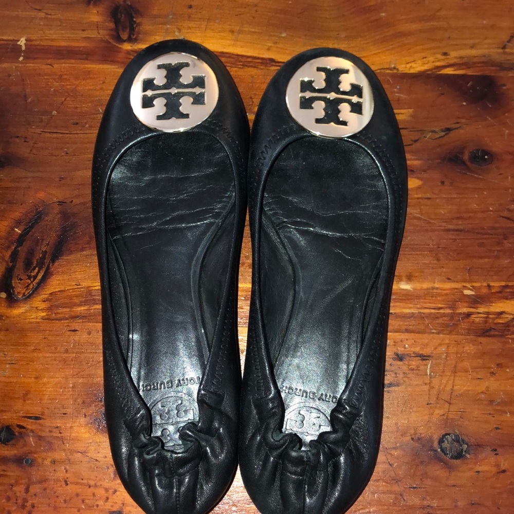 Tory Burch Black Reva Flat
